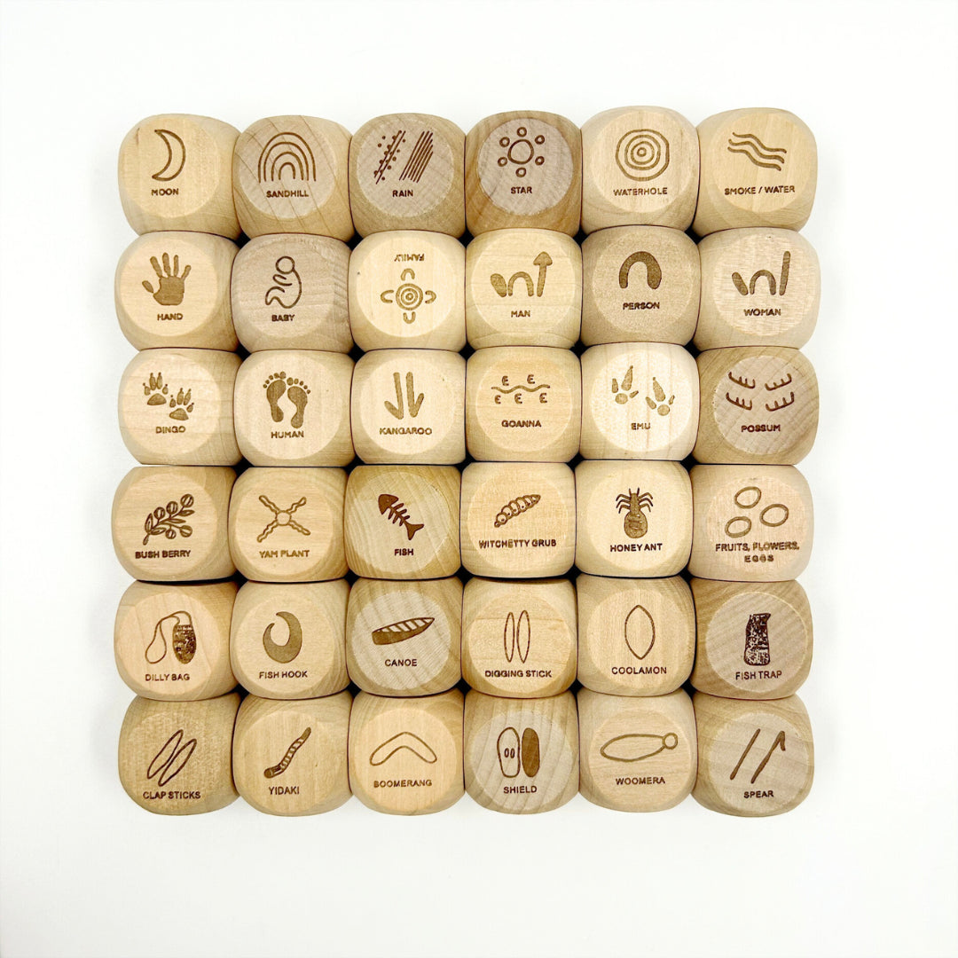 Aboriginal Wooden Story Dice product image 2