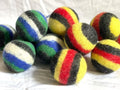 Flag Coloured Felt Ball