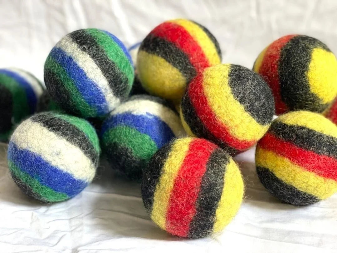 Flag Coloured Felt Ball