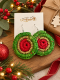 Christmas Woven Earrings