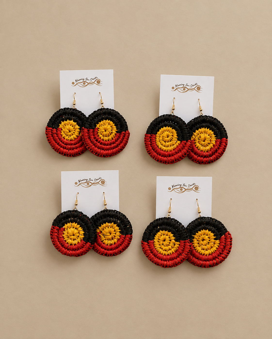 Aboriginal Flag Earrings