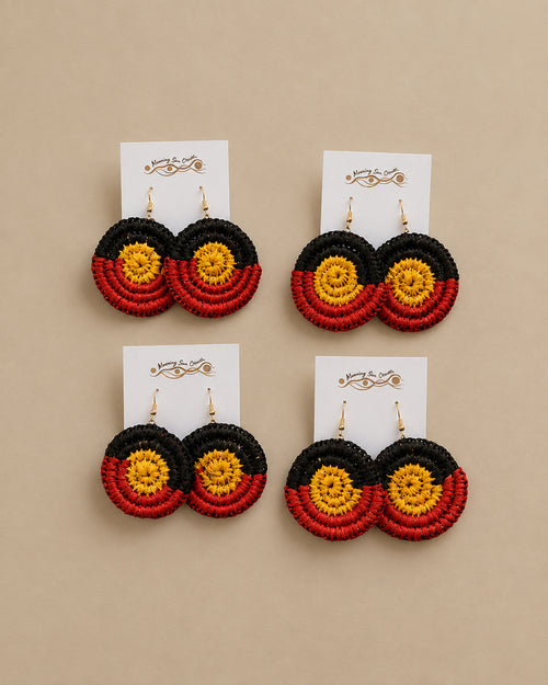 Aboriginal Flag Earrings