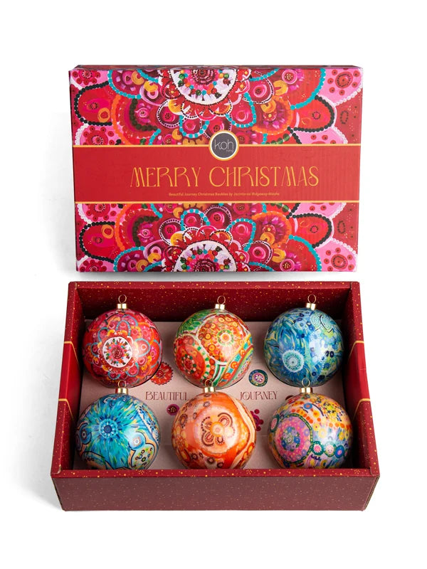 Aboriginal Beautiful Journey 6 Pack Baubles 2026