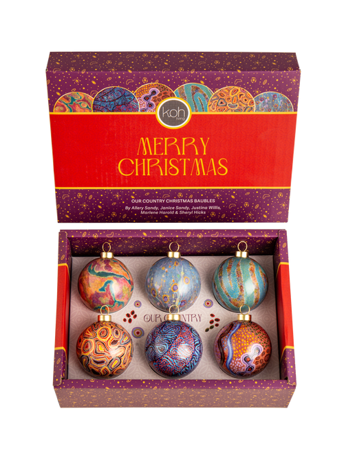 Aboriginal Our Country 6 Pack Mini Baubles
