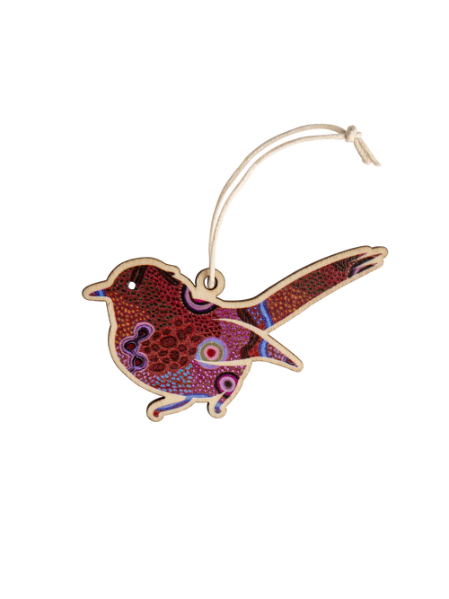 Aboriginal Christmas Blue Wren Decoration Our Country
