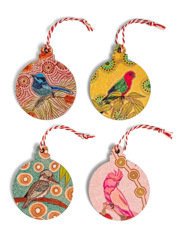 Aboriginal Dreamtime Symphony 4 Pack Christmas Decorations product image 3