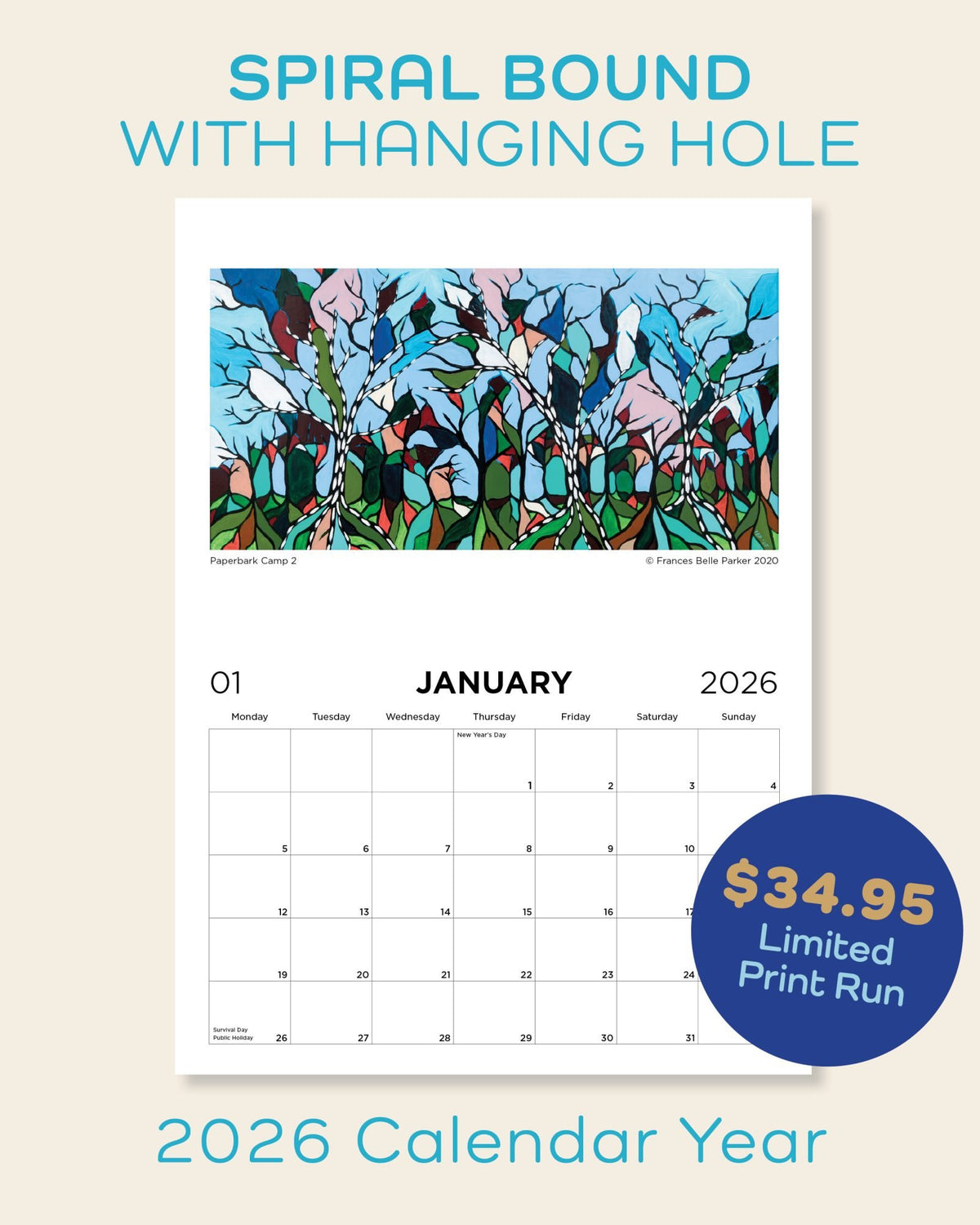 PRE ORDER Wall Calendar 2026 product image 2