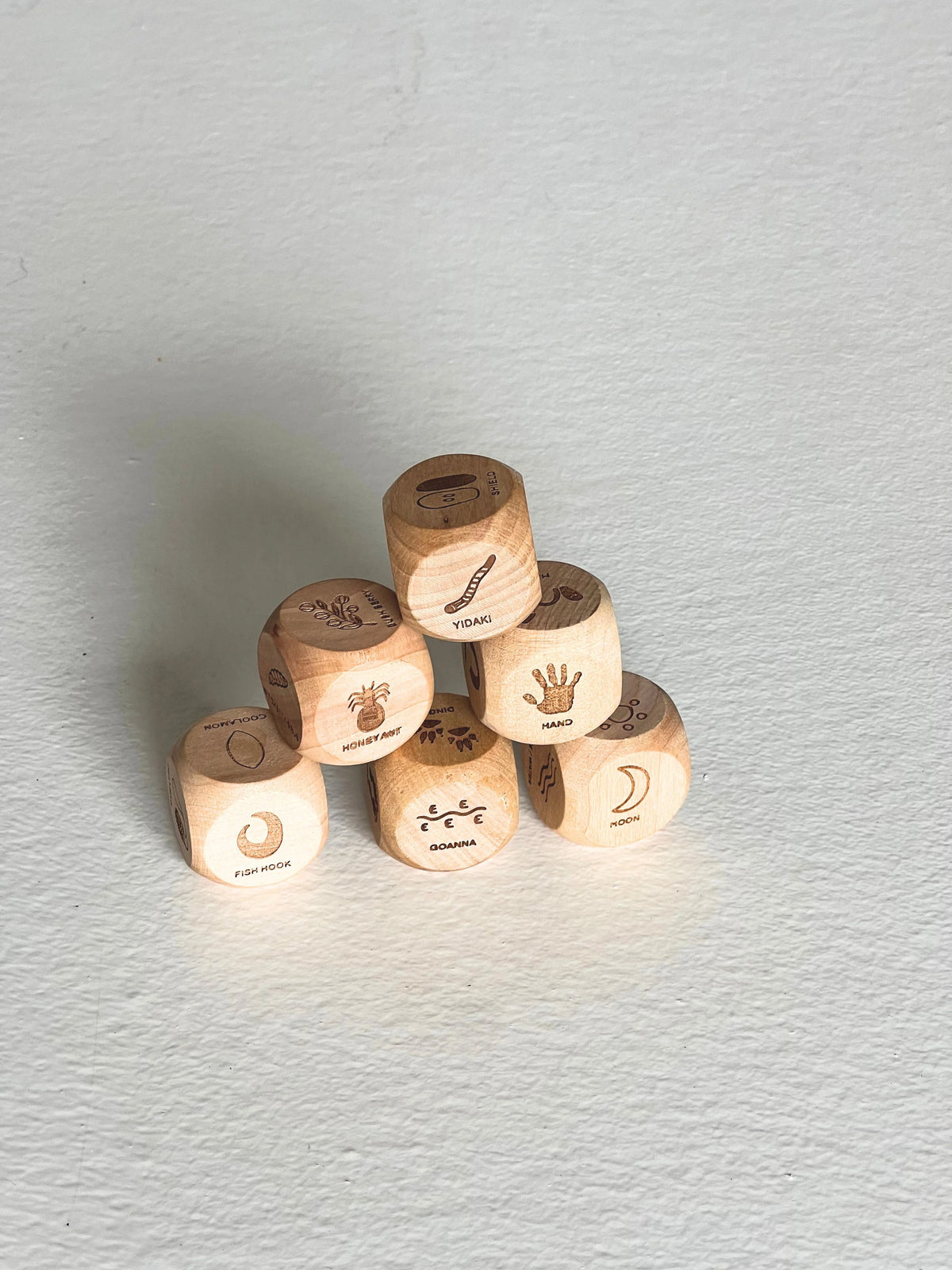 Aboriginal Wooden Story Dice