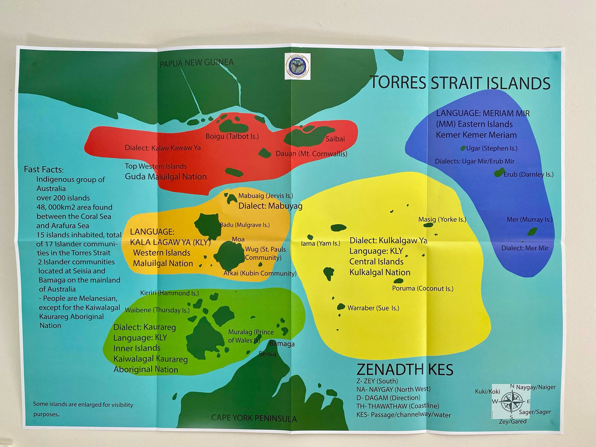 Map of Zenadth Kes (Torres Strait Islands)