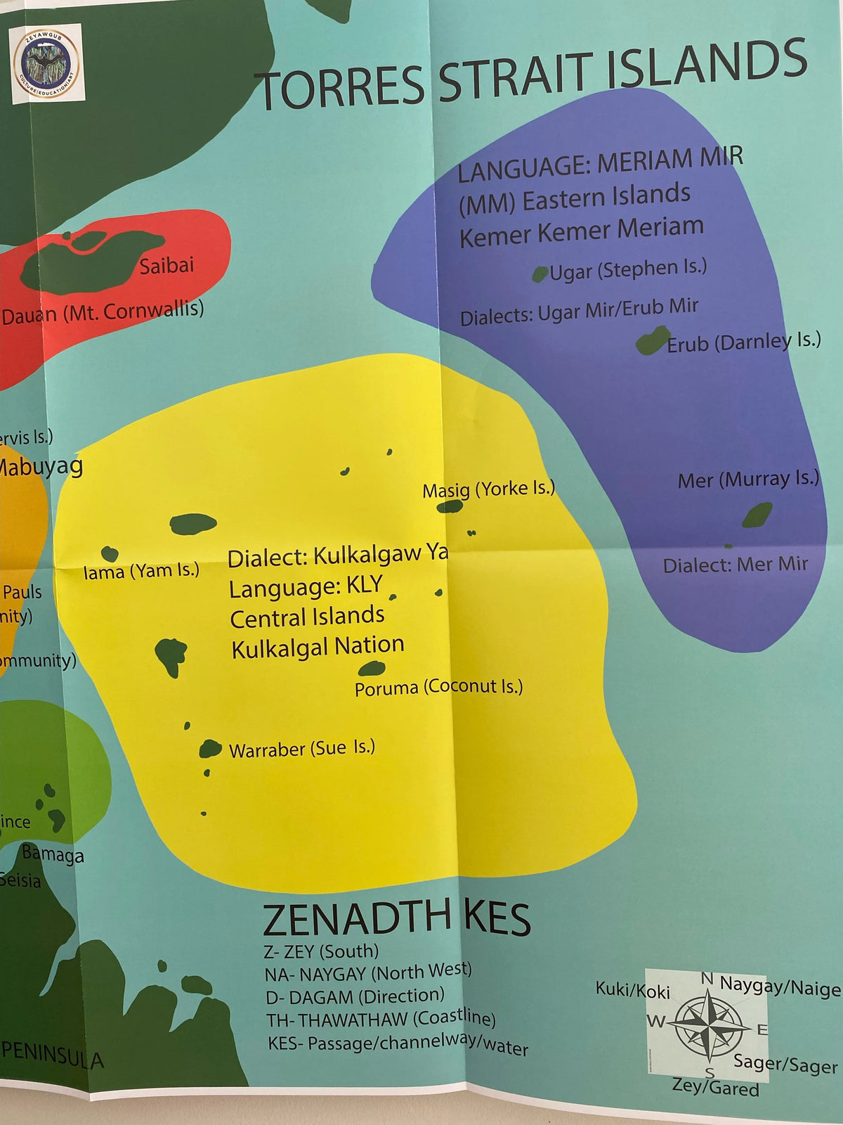 Map of Zenadth Kes (Torres Strait Islands) product image 3
