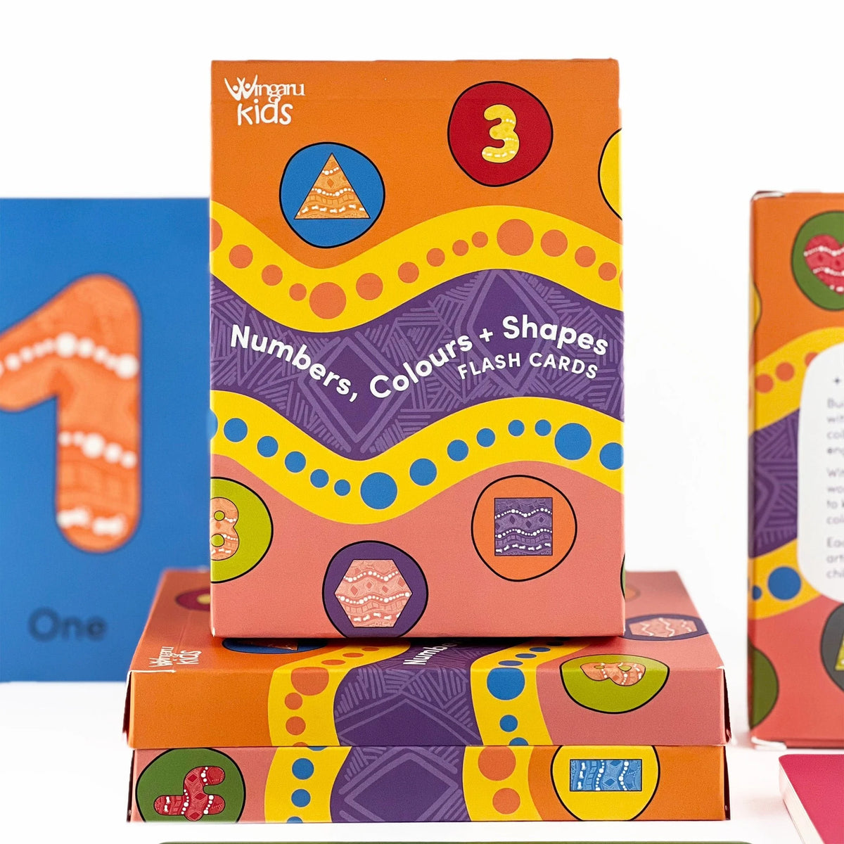 Numbers, Colours + Shapes Flash Cards