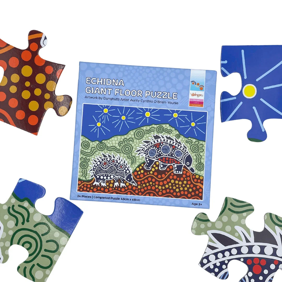 Aboriginal Artwork Animal Giant Floor Puzzles - Echidna